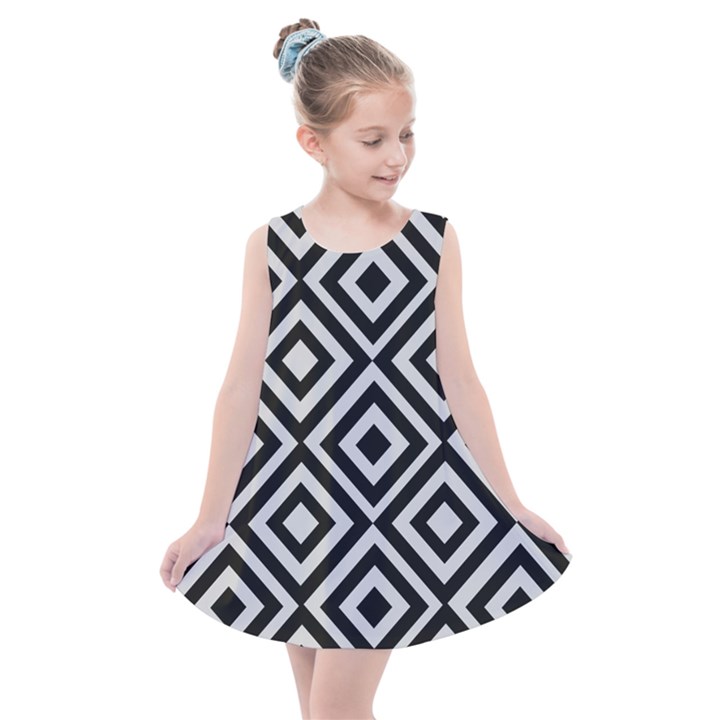 Background Pattern Geometric Kids  Summer Dress