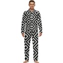 Background Pattern Geometric Men s Long Sleeve Velvet Pocket Pajamas Set View1