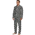 Background Pattern Geometric Men s Long Sleeve Velvet Pocket Pajamas Set View3