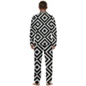 Background Pattern Geometric Men s Long Sleeve Velvet Pocket Pajamas Set View4