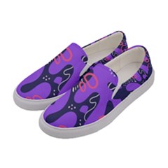 Abstract Background Shapes Banner Women s Canvas Slip Ons by Amaryn4rt