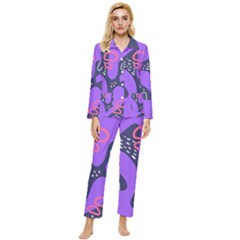 Abstract Background Shapes Banner Womens  Long Sleeve Velvet Pocket Pajamas Set by Amaryn4rt