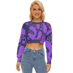 Abstract Background Shapes Banner Lightweight Long Sleeve Sweatshirt