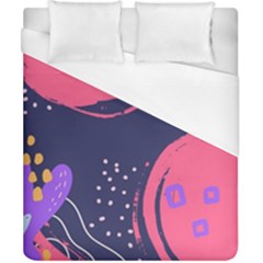 Abstract Background Shapes Banner Duvet Cover (california King Size) by Amaryn4rt