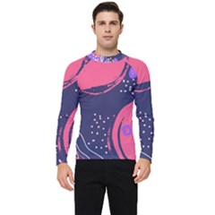 Abstract Background Shapes Banner Men s Long Sleeve Rash Guard by Amaryn4rt