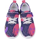 Abstract Background Shapes Banner Women s Velcro Strap Shoes View1