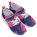 Abstract Background Shapes Banner Women s Velcro Strap Shoes View3