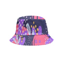 Abstract Background Shapes Banner Bucket Hat (kids) by Amaryn4rt