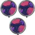 Abstract Background Shapes Banner Mini Round Pill Box (Pack of 3) View1