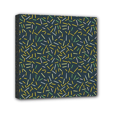 Abstract Pattern Sprinkles Mini Canvas 6  X 6  (stretched) by Amaryn4rt