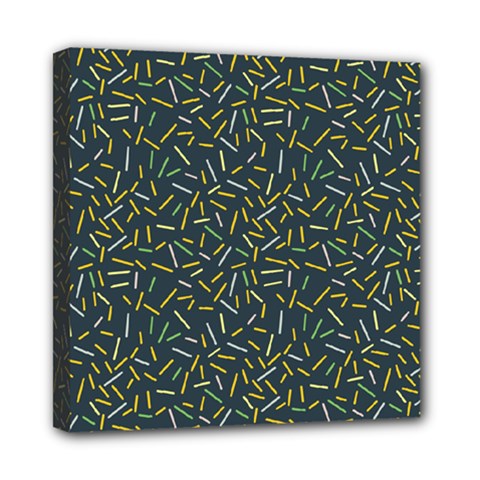 Abstract Pattern Sprinkles Mini Canvas 8  X 8  (stretched) by Amaryn4rt