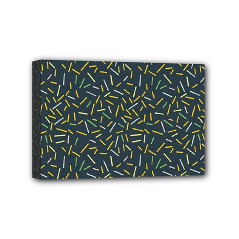 Abstract Pattern Sprinkles Mini Canvas 6  X 4  (stretched) by Amaryn4rt