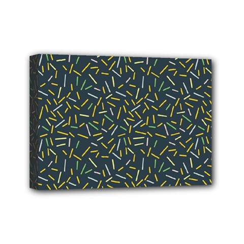 Abstract Pattern Sprinkles Mini Canvas 7  X 5  (stretched) by Amaryn4rt