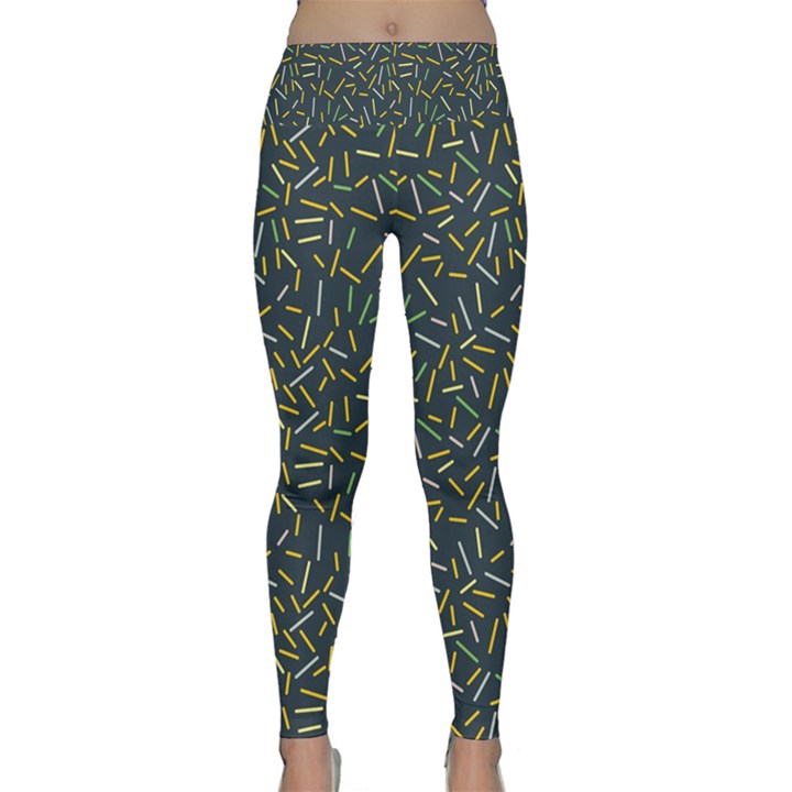 Abstract Pattern Sprinkles Lightweight Velour Classic Yoga Leggings