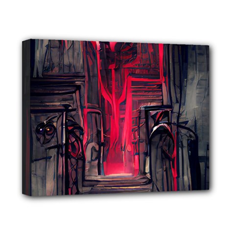 Stranger Things Fantasy Dark  Red Canvas 10  X 8  (stretched) by Amaryn4rt