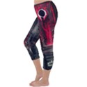 Stranger Things Fantasy Dark  Red Capri Winter Leggings  View2