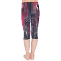 Stranger Things Fantasy Dark  Red Kids  Capri Leggings  View2