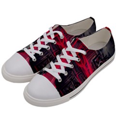 Stranger Things Fantasy Dark  Red Women s Low Top Canvas Sneakers by Amaryn4rt