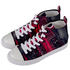 Stranger Things Fantasy Dark  Red Women s Mid-top Canvas Sneakers by Amaryn4rt