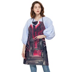 Stranger Things Fantasy Dark  Red Pocket Apron by Amaryn4rt