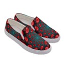 Fractal Red Spiral Abstract Art Women s Canvas Slip Ons View3