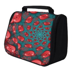 Fractal Red Spiral Abstract Art Full Print Travel Pouch (small) by Amaryn4rt