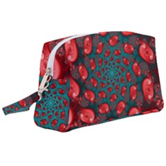 Fractal Red Spiral Abstract Art Wristlet Pouch Bag (large) by Amaryn4rt