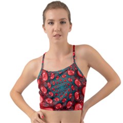 Fractal Red Spiral Abstract Art Mini Tank Bikini Top by Amaryn4rt