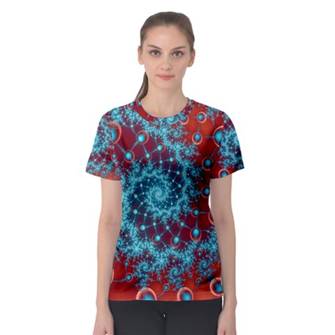 Fractal Pattern Background Women s Sport Mesh Tee by Amaryn4rt