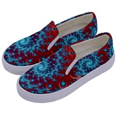 Fractal Pattern Background Kids  Canvas Slip Ons by Amaryn4rt