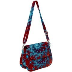 Fractal Pattern Background Saddle Handbag by Amaryn4rt