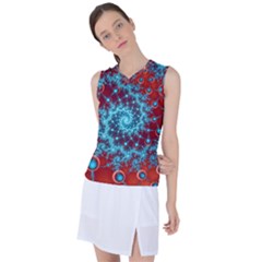 Fractal Pattern Background Women s Sleeveless Sports Top by Amaryn4rt