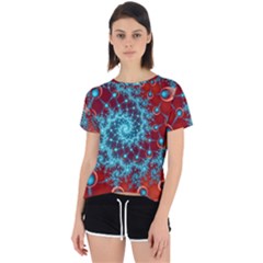 Fractal Pattern Background Open Back Sport Tee by Amaryn4rt