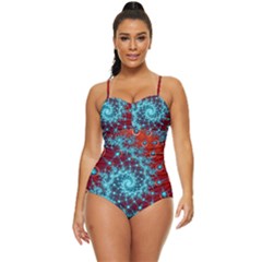 Fractal Pattern Background Retro Full Coverage Swimsuit by Amaryn4rt