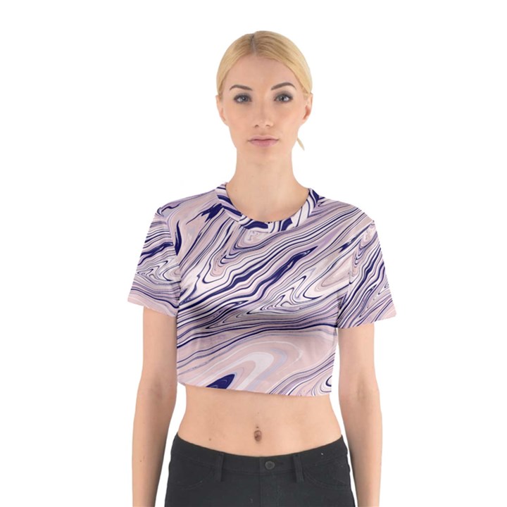 Background Light Abstract Texture Cotton Crop Top