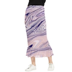 Background Light Abstract Texture Maxi Fishtail Chiffon Skirt