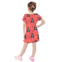 Christmas Christmas Tree Pattern Kids  Short Sleeve Velvet Dress View2