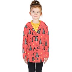 Christmas Christmas Tree Pattern Kids  Double Breasted Button Coat by Amaryn4rt