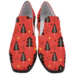 Christmas Christmas Tree Pattern Women Slip On Heel Loafers by Amaryn4rt