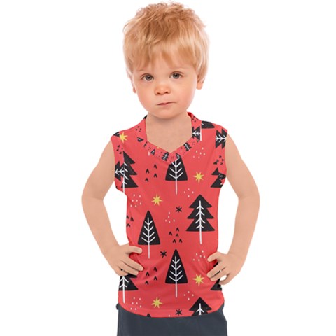 Christmas Christmas Tree Pattern Kids  Sport Tank Top by Amaryn4rt