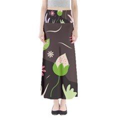 Wallpaper Floral Background Full Length Maxi Skirt by Amaryn4rt