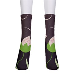 Wallpaper Floral Background Crew Socks by Amaryn4rt