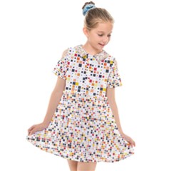 Art Pattern Design Wallpaper Kids  Short Sleeve Shirt Dress by Amaryn4rt