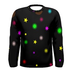 Stars Seamless Pattern Celebration Men s Long Sleeve Tee by Amaryn4rt