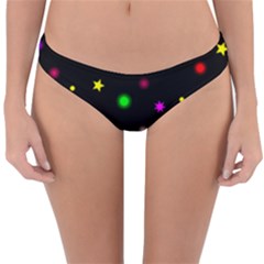 Stars Seamless Pattern Celebration Reversible Hipster Bikini Bottoms by Amaryn4rt