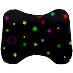 Stars Seamless Pattern Celebration Head Support Cushion by Amaryn4rt