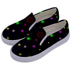 Stars Seamless Pattern Celebration Kids  Canvas Slip Ons by Amaryn4rt