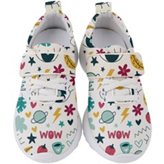 Wallpaper Background Cute Design Kids  Velcro Strap Shoes by Amaryn4rt