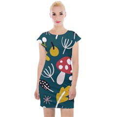 Autumn Nature Sheets Forest Cap Sleeve Bodycon Dress by Amaryn4rt