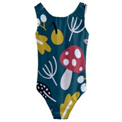 Autumn Nature Sheets Forest Kids  Cut-out Back One Piece Swimsuit by Amaryn4rt